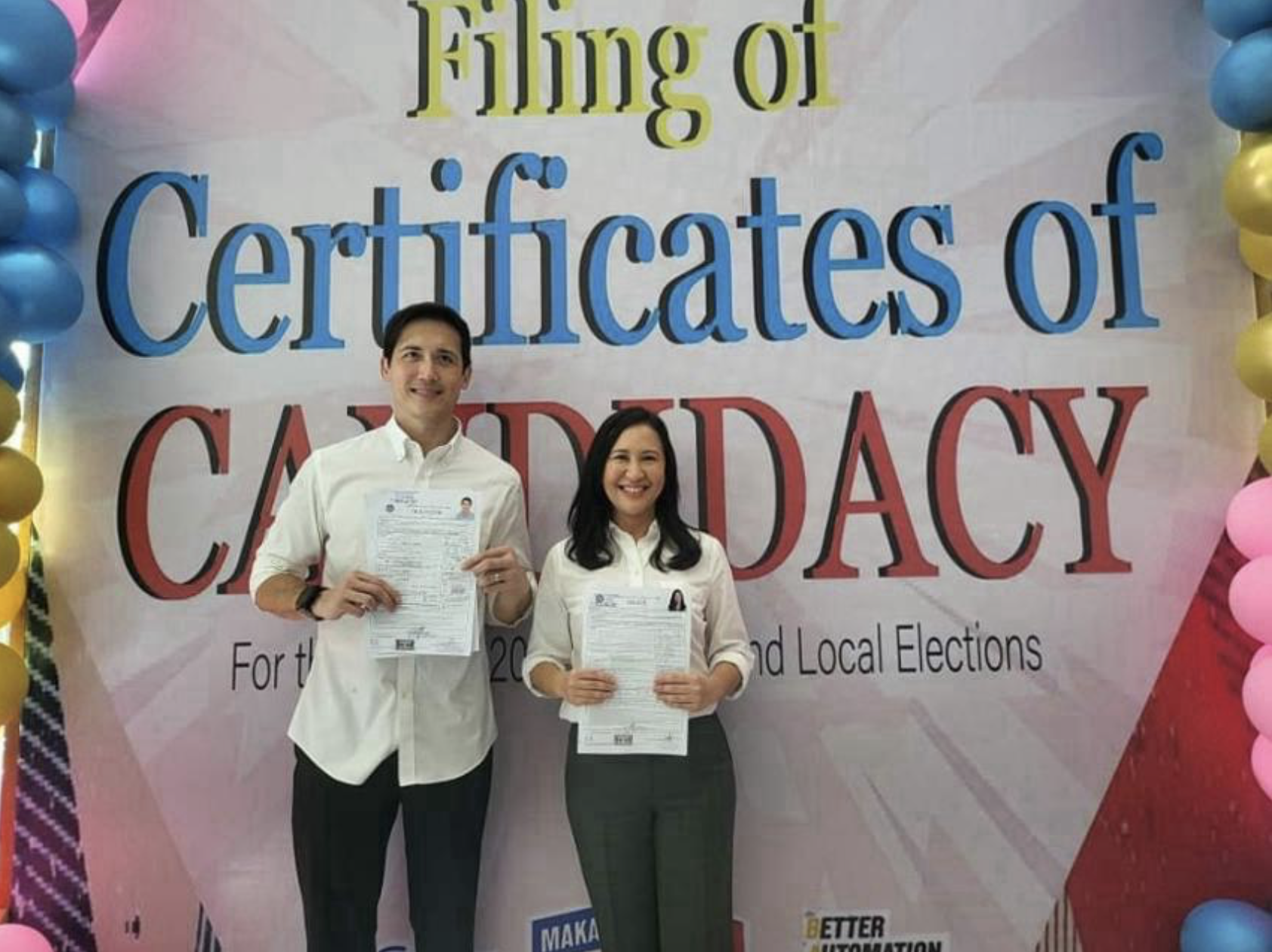Belmonte and Sotto present their COCs to media